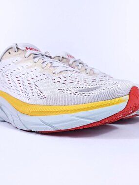 Hoka Clifton 8 Mens 10 Cushion Lightweight Neutral Road Running Shoes White